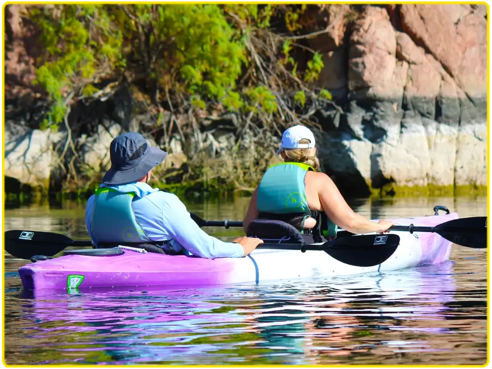 Couple kayaking near Las Vegas