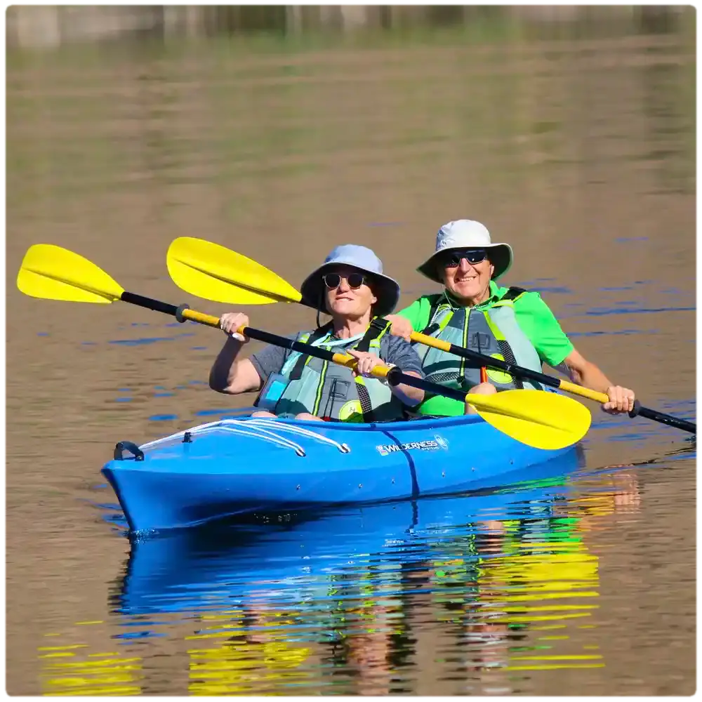 Couple kayaking together on the Colorado River
